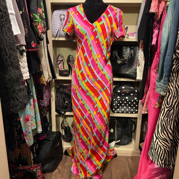 ColorBlock Betsey Johnson Maxi Dress - Picture 1 of 7